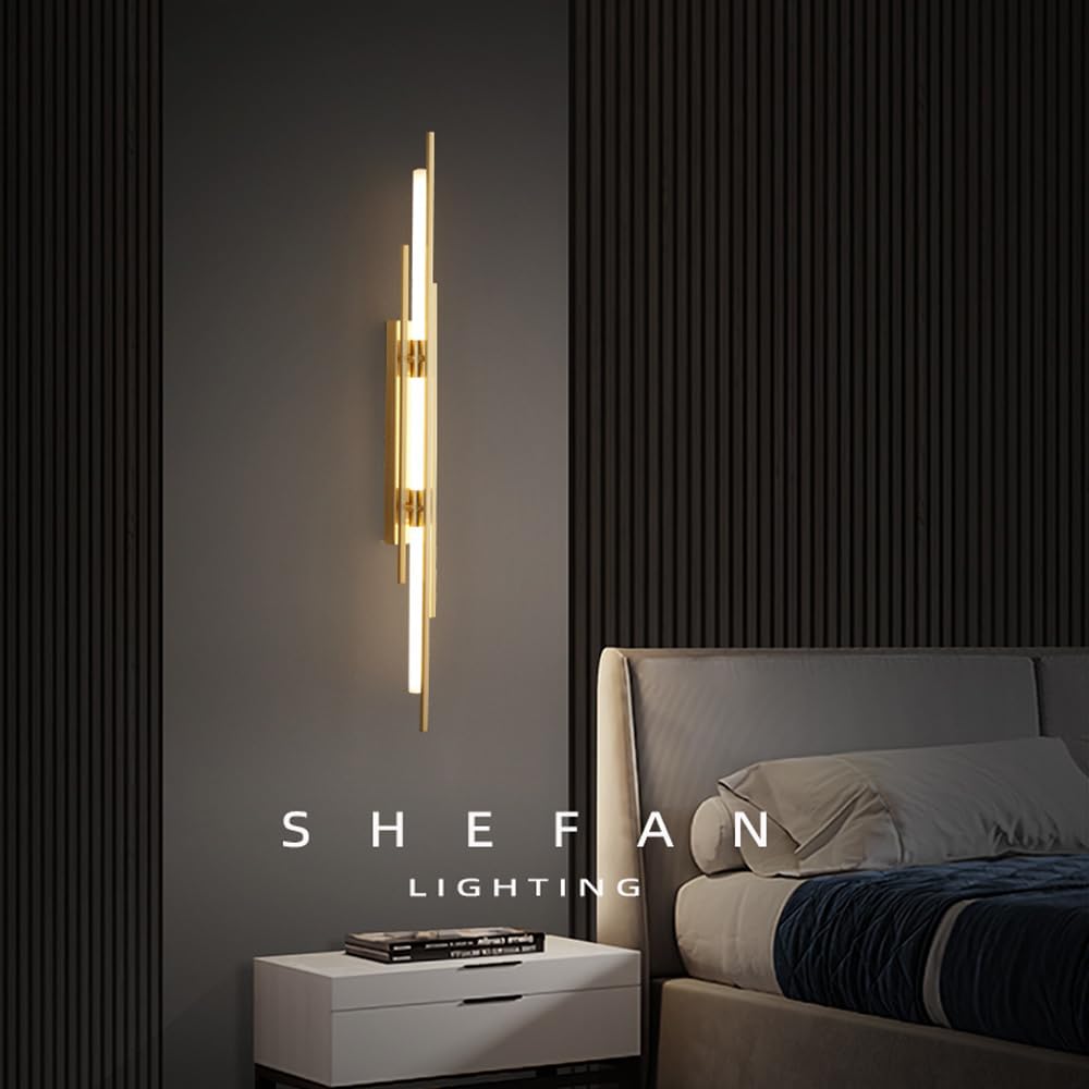 Applique da Parete a LED Moderna e Minimalista, Design lineare di metà secolo da 39,4 Pollici, Luce cablata per Arredamento Domestico, apparecchio di Illuminazione per Interni