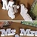 DASNTERED Large White Wooden MR & MRS Wedding Sign, MR & MRS Wooden Letters Wedding Reception Sign Solid Table Centrepiece Decor(White) DASNTERED Large White Wooden MR & MRS Wedding Sign, MR & MRS Wooden Letters Wedding Reception Sign Solid Table Centrepiece Decor(White)
