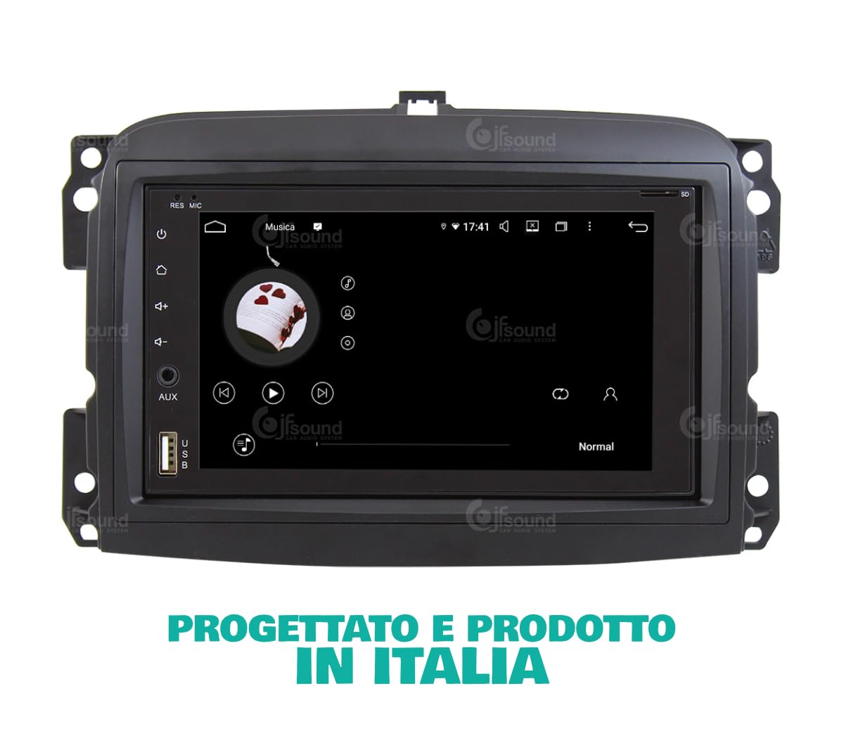 JF Sound - Autoradio Custom Fit UP JF-227-UP-FLO compatibile con Fiat 500L Pre-Restyling (2012-2017) - CarPlay e Android Auto 2GB RAM - 16GB ROM - DAB+ - 6.2" HD - Prodotto in Italia