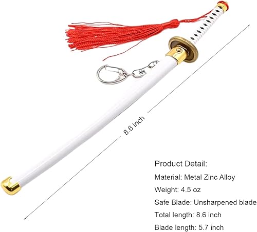 Miniatura 2 de Llavero de espada de anime Roronoa Zoro, mini llavero de espada katana japonesa, mini llaveros de Katana, B-wado Ichimonji