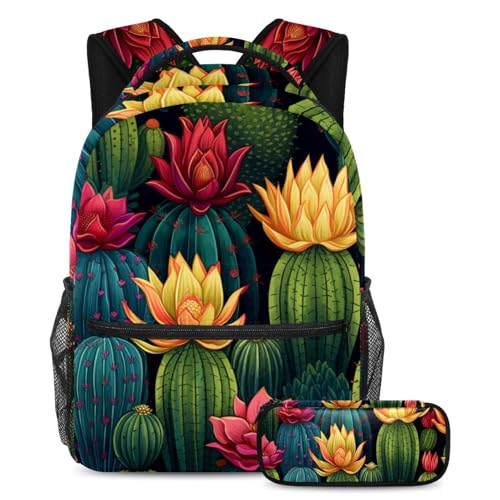 Sac à dos Art Colorflu Plants 14 anti-mal de dos ensemble cartable ado avec trousse