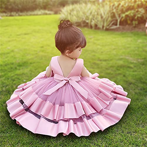 Nssmwttc Baby Infant Bowknot Easter Dress Toddler Girls Tutu Gown Ruffles Christmas Formal Party Dresses Frocks thumb #5