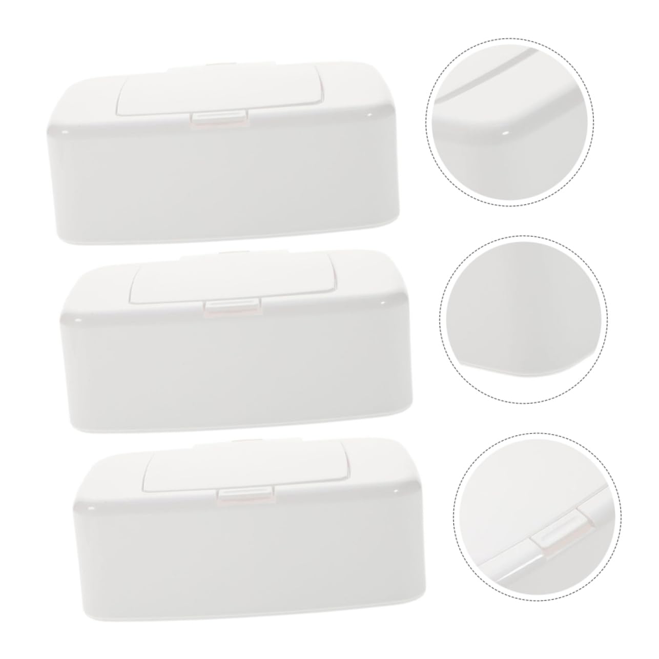 MAGICLULU 4 Sätze Kiste Abwischen Aufbewahrungsdose Storage Boxes Feuchttücher Spender Aufbewahrungskorb Caakg Feuchttücher Für Kleinkinder Wischbehälter Nachfüllbar Pp Weiß 3 Stück * 4