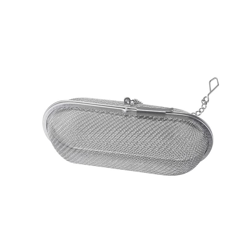 Stainless Steel Herb, Spice and Tea Infuser with Hanging Chain - 11cm Long Jumbo Size, Easy to Fill and Clean, Suitable for All Types of Herbs and Spices.
