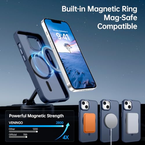 Coque fine pour iPhone 13/14 VENINGO bleu mat haut de gamme