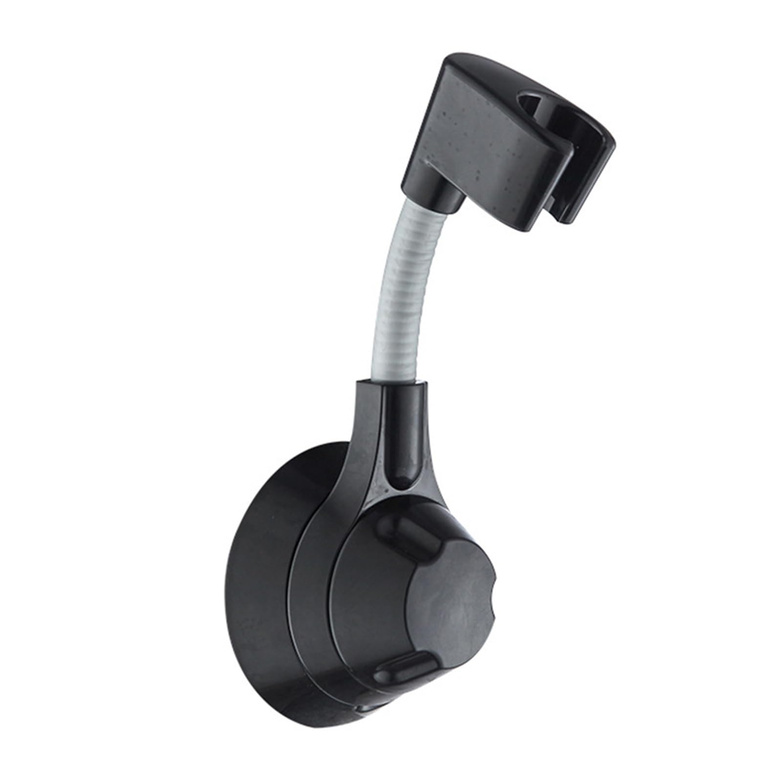 Msfhtgf Black Shower Head Bracket， Shower Holder Adjustable Nozzle Handheld Punch-Free