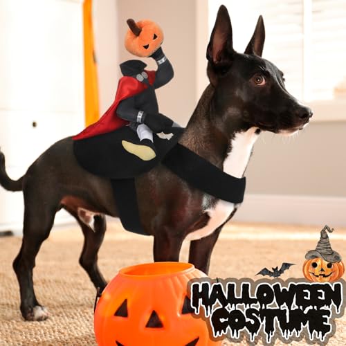 Disfraz Halloween Jinete sin Cabeza para Perros S miniatura 3