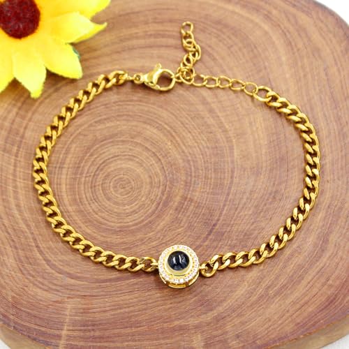Image of 2 Mother-daughter Bracelet Sets, 100 Languages I Love You Projection Bracelet Matching Gift for Mom Daughter Back-to-school Birthday Mother's Day Jewelry