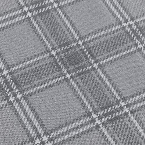 Mellanni Cotton Queen Flannel Sheet Set - Deep Pockets Double Brushed For Extra Softness - Anti-Fade, Stain Resistant - Luxury Heavy Weight Queen Sheet Set - 4 Piece Set (Queen, Light Gray Plaid) #TOP1