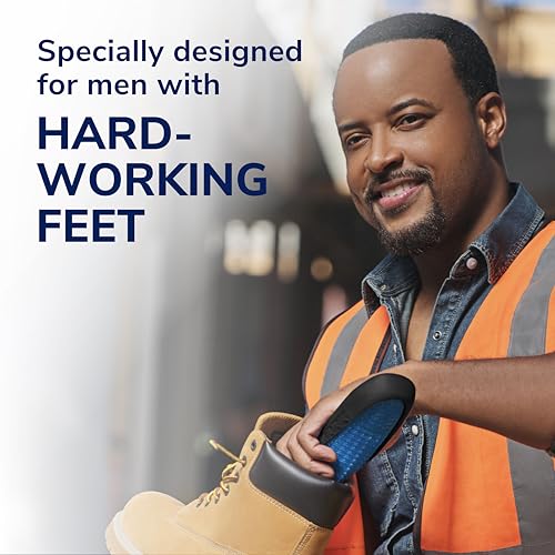 dr scholl39s work all-day superior comfort insoles with massaging gel - designed for men amp women with hard-working feet eliminates sore muscles and tired legs arch support inserts with odor control