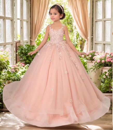 Girls Special Occasion Dresses Applique Party Dresses for Teens Formal Kids Pageant Princess Prom Ball Gown Dance3