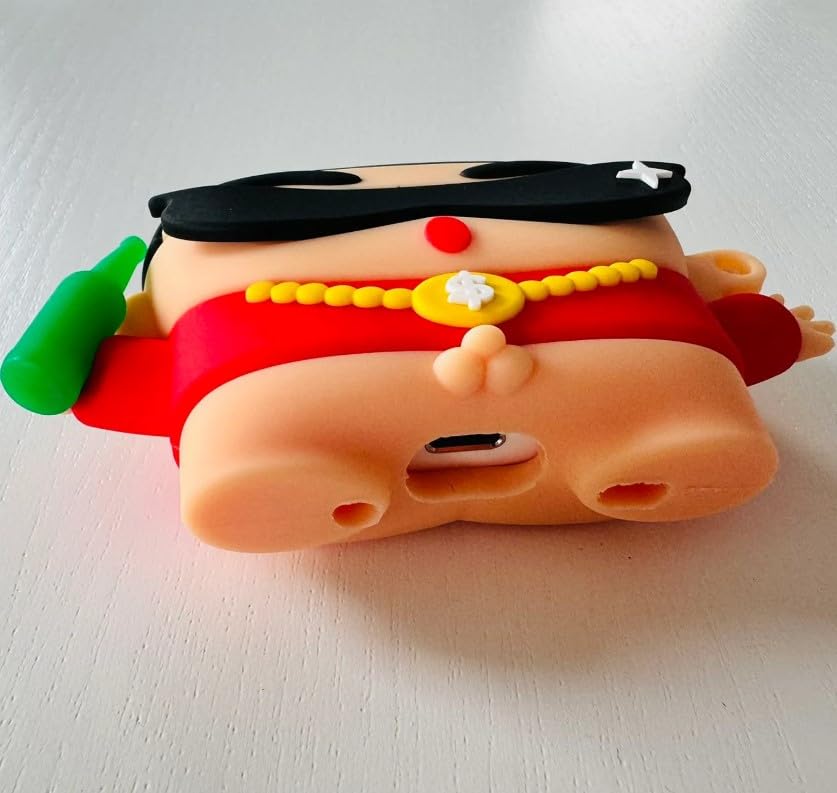 Image of Techmount Compatible with Airpods Pro GEN-2 (2022) Case Cover Silicone Cartoon Character 3D Cover Wtih 360 Protection Airpods Pro 2 Cover Case (NOT for Any Other AIRPODS) (Rich Shinchan)