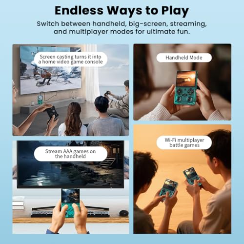 Image of TCEPHILE RG35XX Pro Handheld Retro Gaming Console - 3.5 inch IPS Screen, 8GB RAM, Dual Analog Sticks, WiFi, Bluetooth, HDMI, Expandable Storage, Compact Portable Gamer