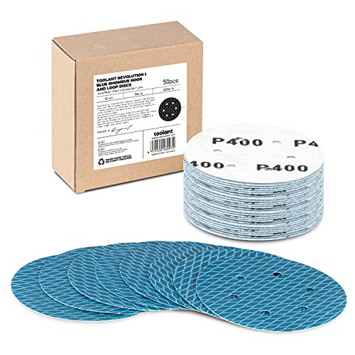 Disques de ponçage diamant 15,2 cm grain 400 abrasifs 6 trous pour ponceuse excentrique orbitale