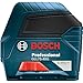 Bosch GLL75-40G Outdoor Self Leveling Cross Line Laser Level [75 FT] Horizontal & Vertical Mode Electronic Laser Includes Batteries, Magnetic Mount and Heavy-Duty Pouch