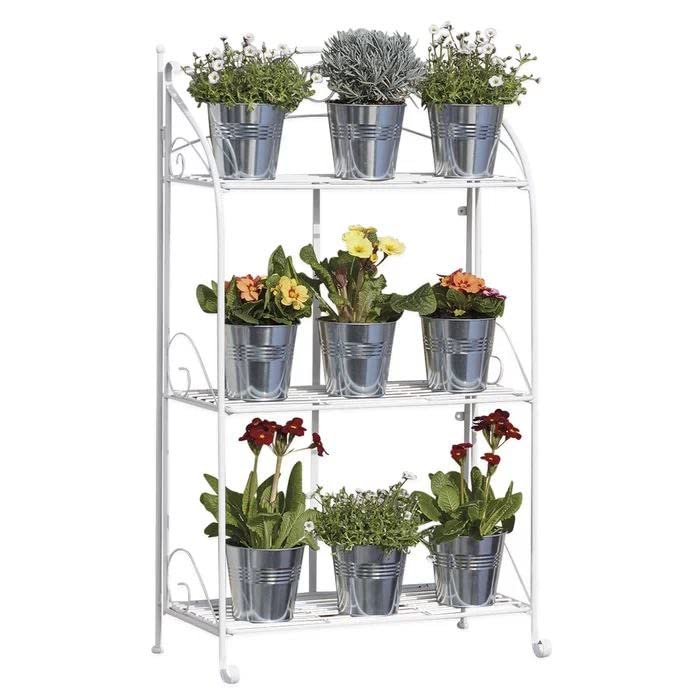 Eminence Art Iron 3 tier Pot Stand for outdoor indoor Planter Rack Plant Flower Pot Stand for balcony Garden stand (B0C49D5TKW) Amazon Price History, Amazon Price Tracker
