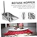 Ipetboom Stainless Steel Garbage Shovel with Long Handle Ergonomic Dustpan for Home and Office Cleaning Heavy Duty Kitchen Cleaning Tool for Easy Use and Convenience
