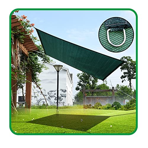 XFLOFE Lona De Sombra, Verde Rectángulo Paño Permeable De HDPE con Hebillas De Montaje, 90% Bloqueador Solar Y Resistente A Los Rayos UV (Size : 5x6m/16.4x19.6ft) Cover