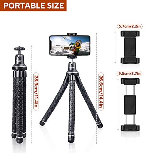 Image of UBeesize 20'' Magnetic Selfie Stick Tripod for iPhone, MagSafe Tripod with 2-in-1 Phone Clamp & 1 /4'' Screw Mount, Phone Tripod Stand with Remote