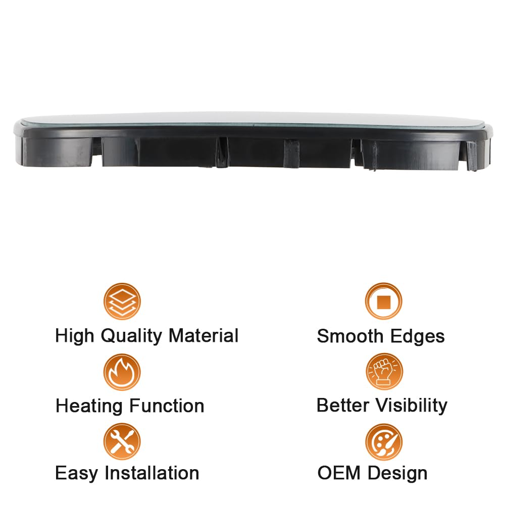 SENZEAL Szkło Lusterka Wstecznego Podgrzewane Strona Kierowcy do Citroen Berlingo Peugeot Partner 2012-2023 1608181280 (Lewa Strona)