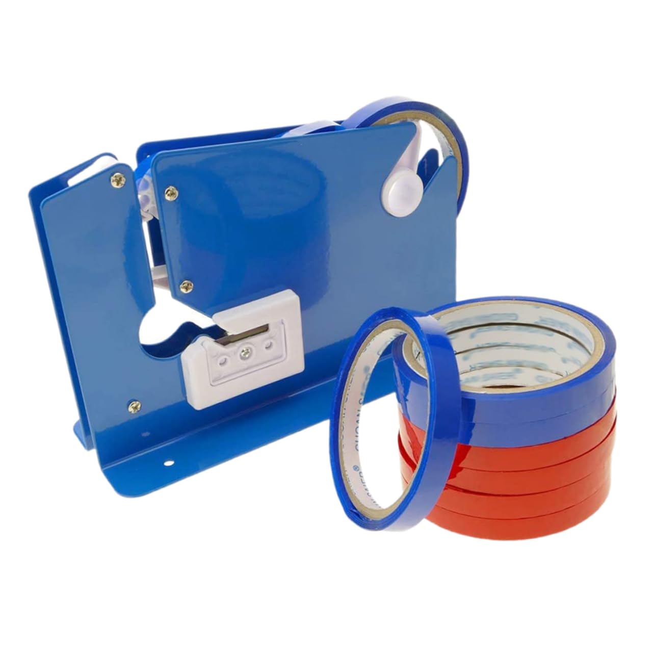 9 Piezas Cortador de Cinta Adhesiva Dispensador Plástico para Sellado de Bolsas y Embalaje Cortador Duradero con Cuchillas Anticorrosivas Compacto para Supermercados y Envases