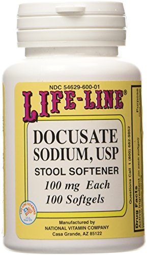Life-Line Docusate Sodium USP 100 mg - 100 Softgels