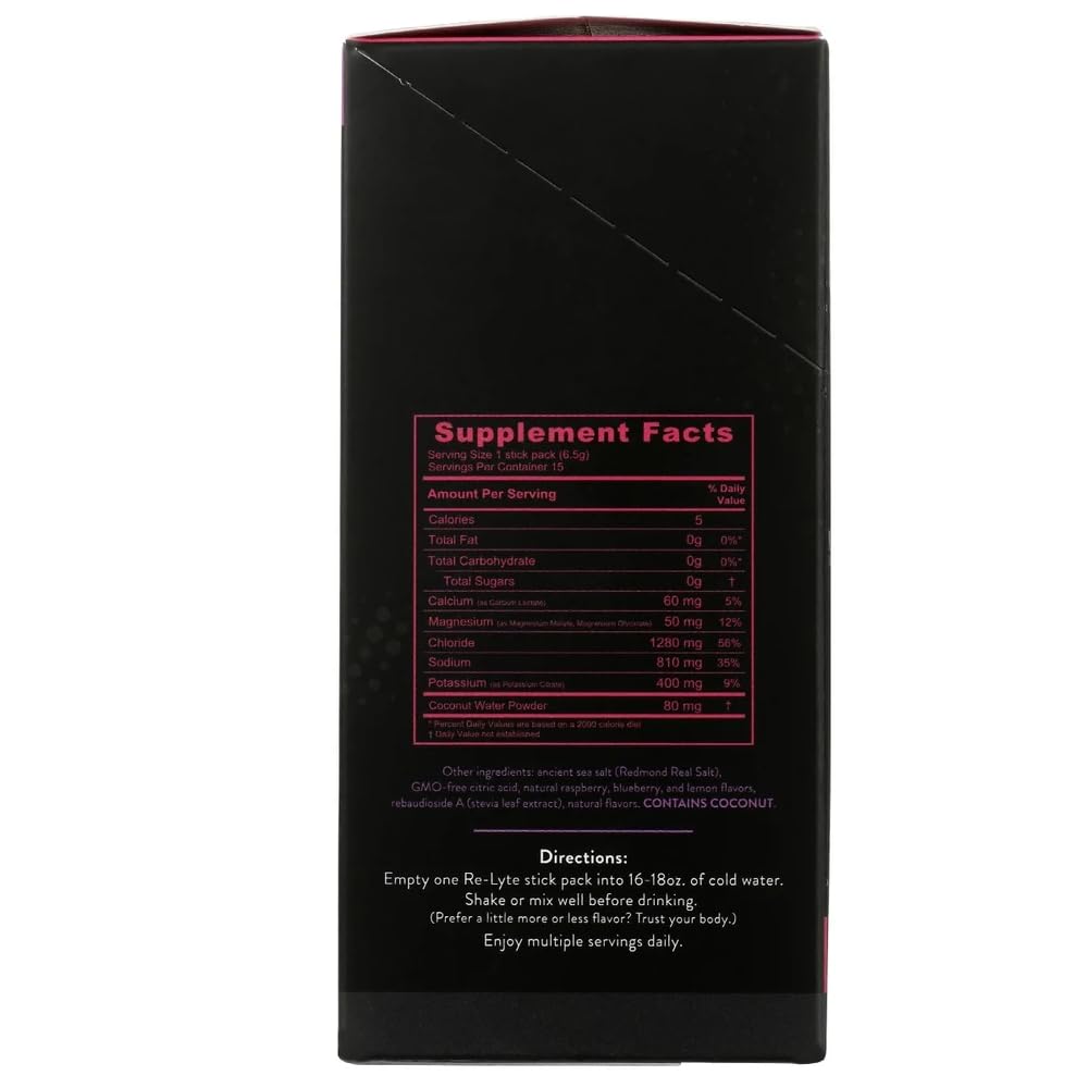 RELYTE Re-Lyte Electrolyte Drink Mix Mixed Berry 15 Servings Packets 3.44 oz thumbnail 6