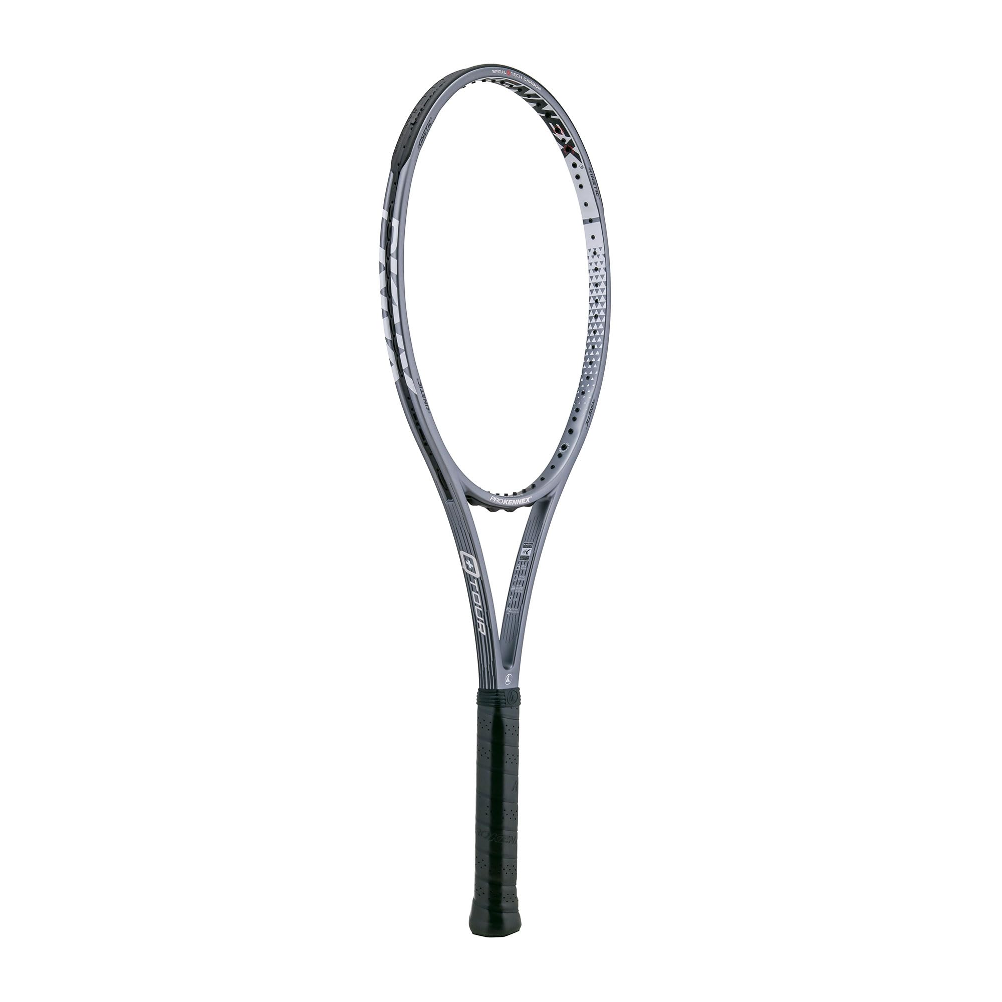 Pro Kennex Q+TOUR 305g racchetta da tennis in Grafite Spiral Tech Carbon e tecnologia anti vibrazione Quadfocus Kinetic System. Body da 27". Schema corde 16x19 per controllo e sensibilità.