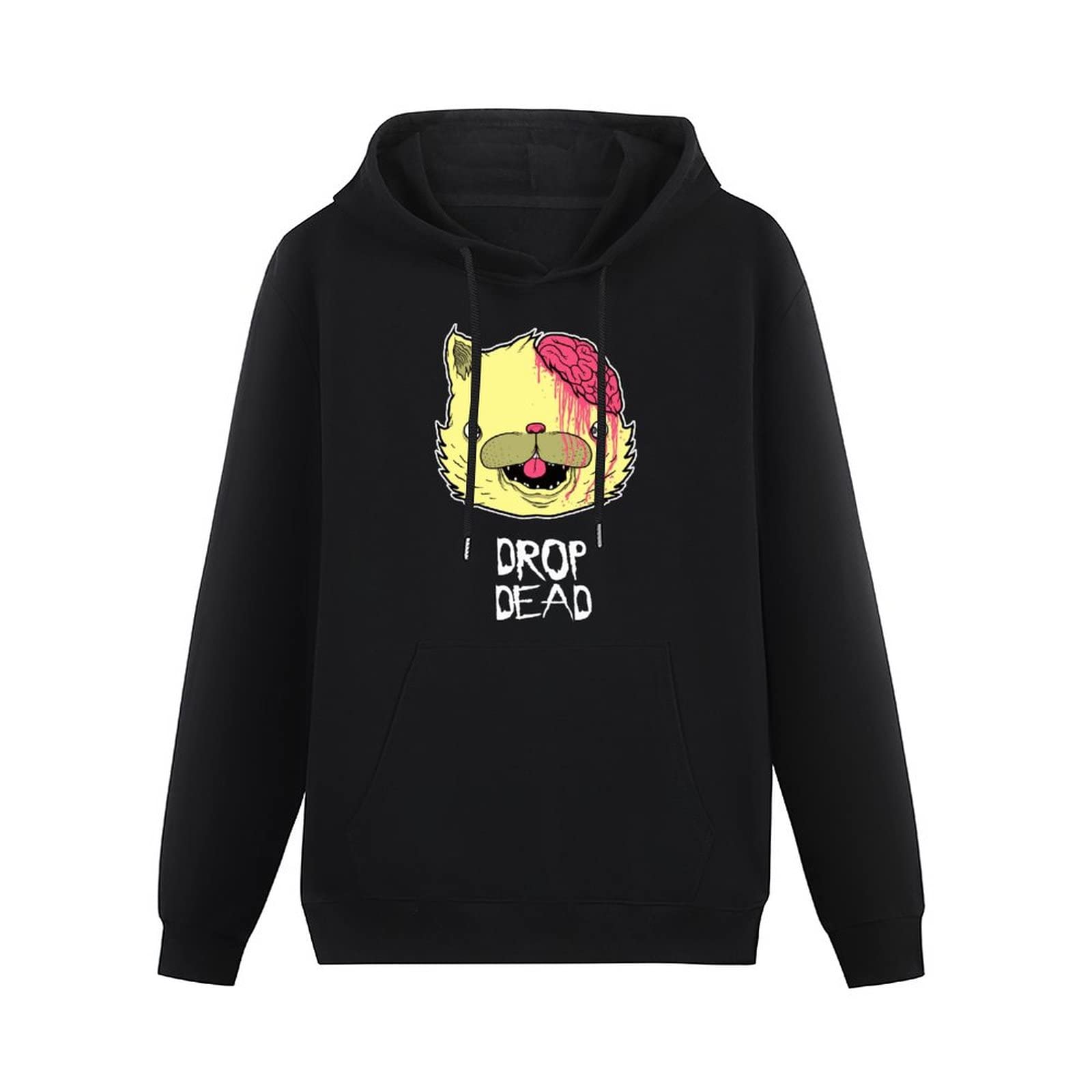 CANOEING Drop Dead Hoody Unisex Ptinted Hoodies Long Sleeve Men's Hooded with Pocket Black M