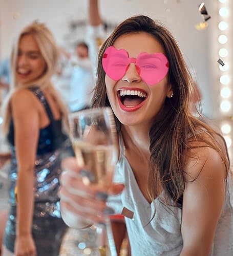 ASAHEL Heart Sunglasses Women Girls Halloween Party Favor 80s Neon Accessories Lover Outfit4