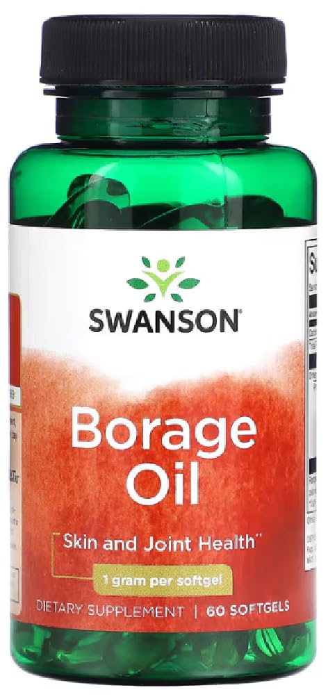 Swanson - Borage Oil 1000 mg | Supporto per pelle e articolazioni - 60 gel morbidi