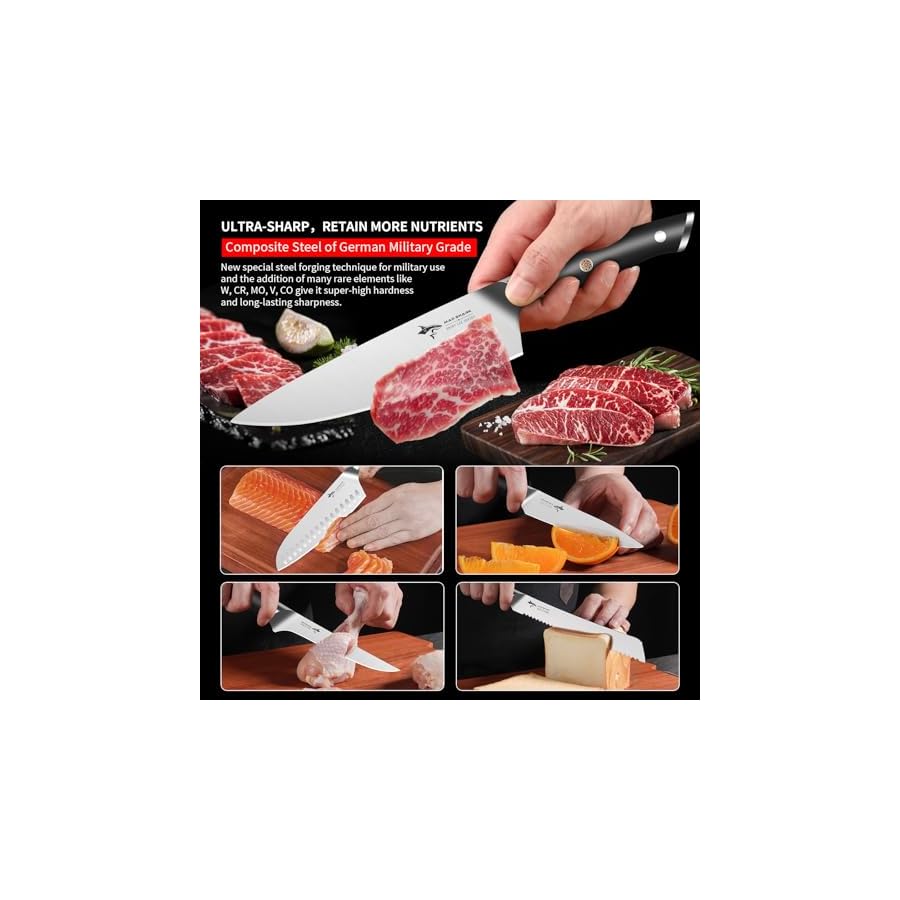 MAD-SHARK-Knife-Set-Professional-5-Piece-Kitchen-Chef-Knife-Set-German-High-Carbon-Stainless-Steel-Ultra-Sharp-Knives-Sets-Ergonomic-Handle-20-Home-Cooking-Perfect-Cutlery-Set-Gift MAD SHARK Knife Set, Professional 5 Piece Kitchen Chef Knife Set, German High Carbon Stainless Steel Ultra Sharp Knives Sets, Ergonomic Handle 2.0 Home Cooking Perfect Cutlery Set Gift