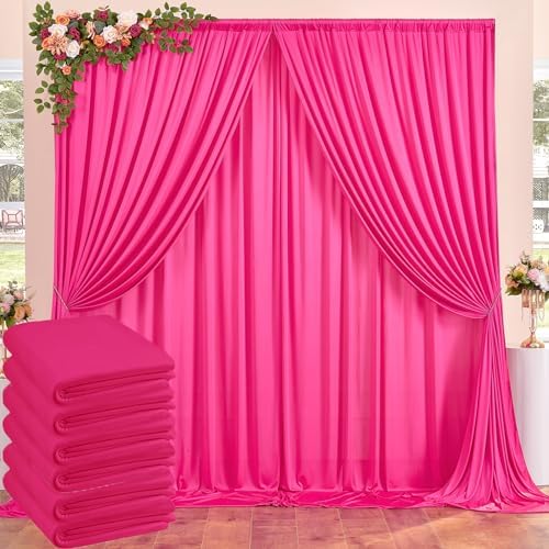 10ft x 10ft Wrinkle Free Black Backdrop Curtains for Parties, Polyester Photo Backdrop Drapes 2 Panels 5x10ft Photography for Wedding Birthday Backdrop Background