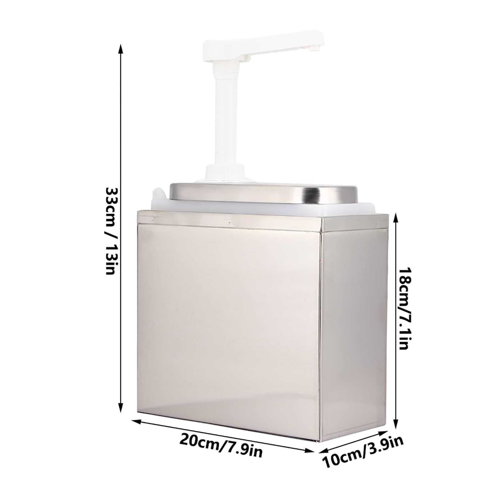 Dispenser per Condimenti, Dispenser per con Corpo in Acciaio Inossidabile e Pompa in Plastica PP Dispenser per Olio di Maionese per Ketchup per da Ristorante Caffetteria (1L con base)