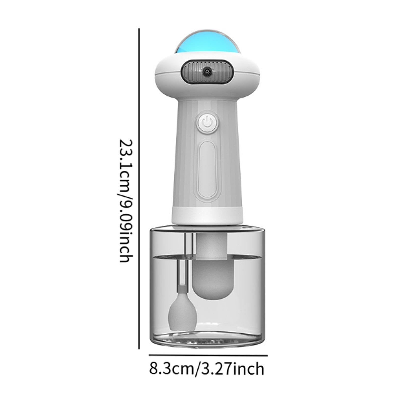 Dispenser di Sapone in Schiuma per Animali Domestici, Ideale per, con Flacone Miscelatore per Schiuma, Igienico, Facile da Usare, Resiste, UFO Blu