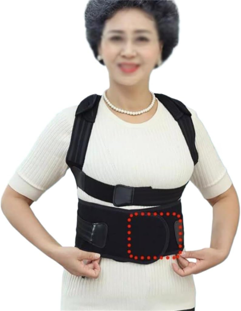 The Back of The Elderly Hunchback Correction with Chest High and Low Shoulder(Large)