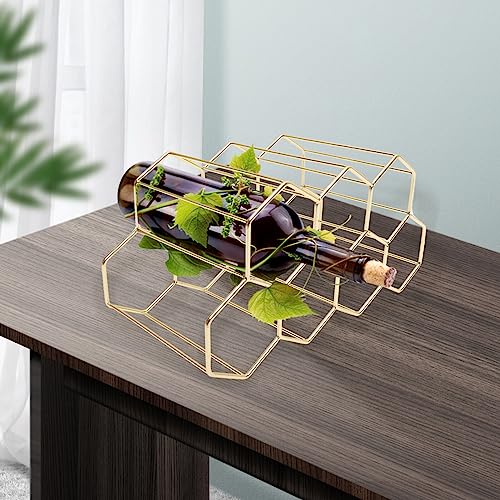 Soporte para Botellas de Hierro LIFKOME Dorado miniatura 7