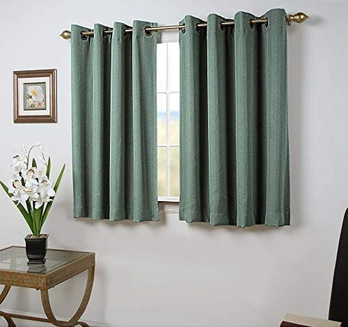 Ricardo Grand Pointe 54 inch Length Grommet Short Blackout Panel with Attachable Wand Green