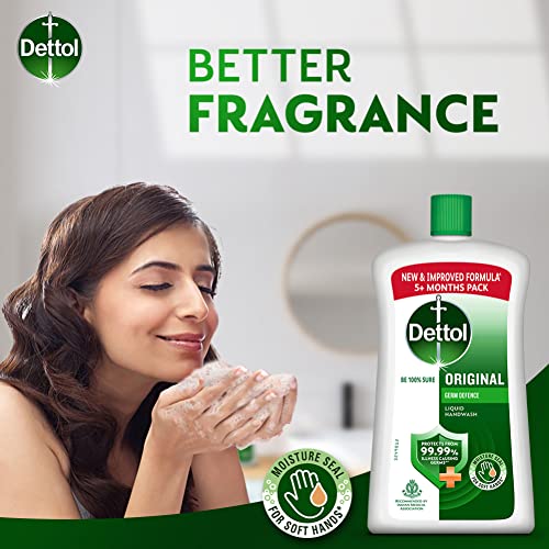 Image of Dettol Liquid Hand wash Refill Original -1500 ml and Dettol Liquid Soap Jar Original, 900 ml
