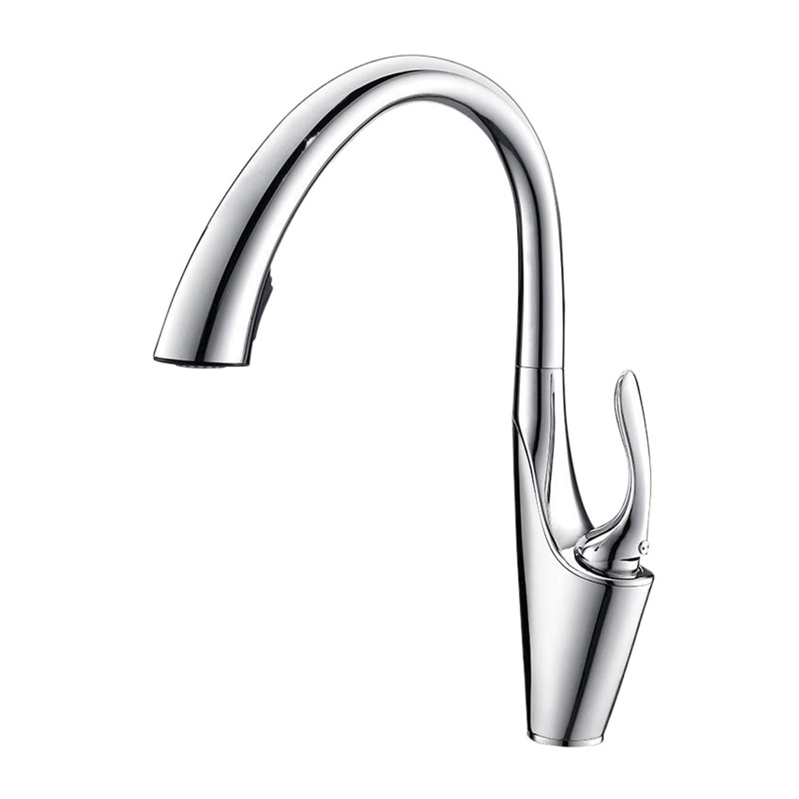 CZYWKDDPP Kitchen Tap, Pull Out Faucet, Deck Mounted Stream Sprayer Nozzle Hot Cold Mixer Taps(Chrome)