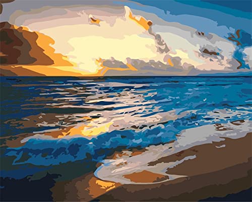 Peinture au diamant 5D mer bleue pour créer une déco murale apaisante au salon