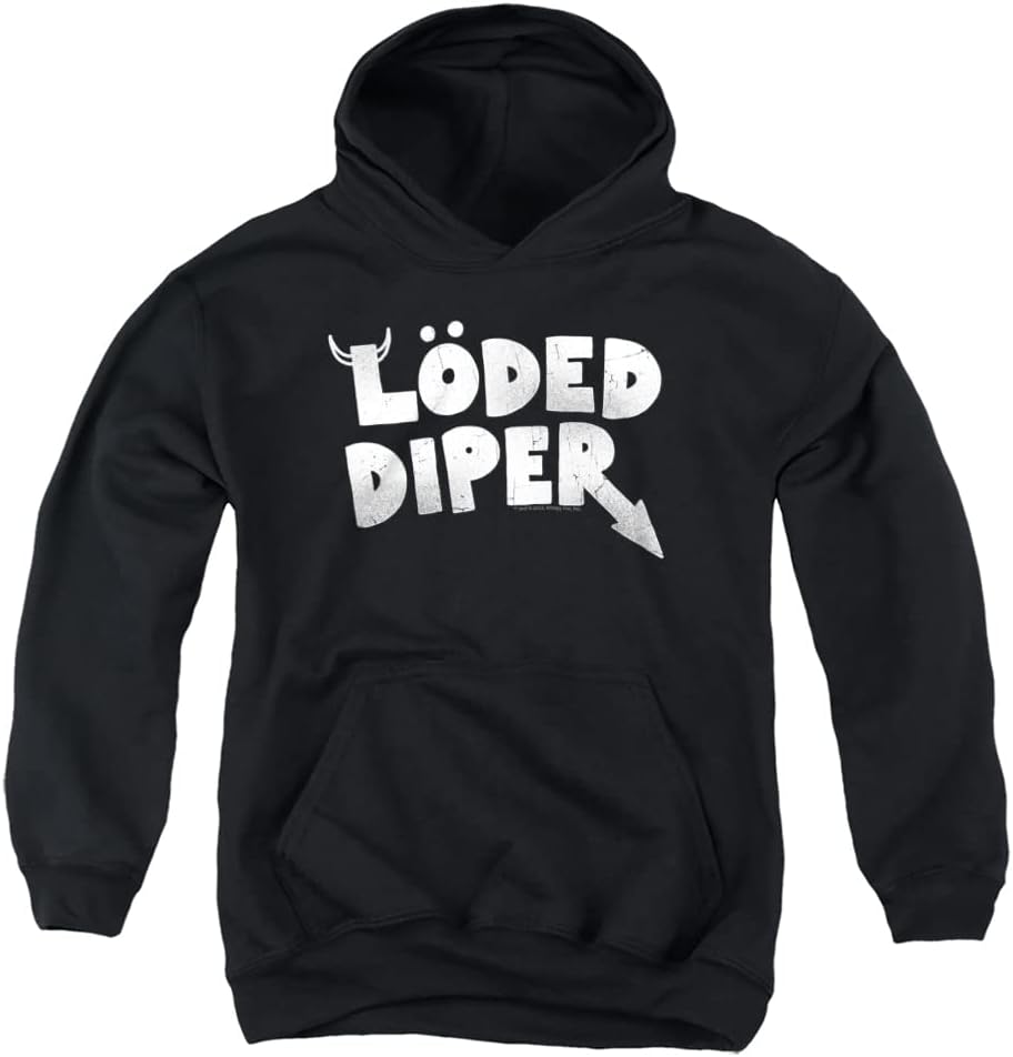 Popfunk Classic Diary of a Wimpy Kid LÖDED DIPER Distressed Logo Youth Kids Boy/Girls Pull-Over Hoodie