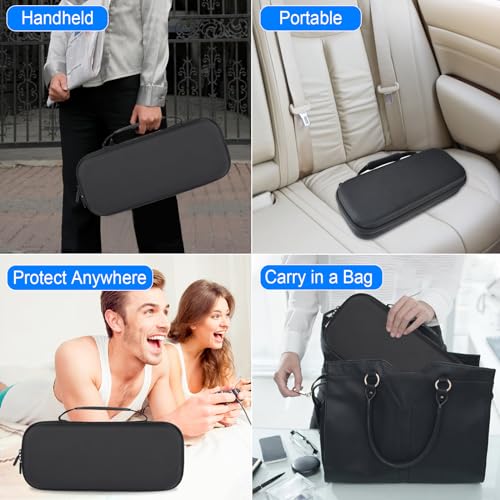 Osenvic Premium Carrying Case for PlayStation Portal, Travel Storage Case for PS5 Handheld Game Consoles, Shockproof, Ps Portal Anti-Collision Black Handbag with 2 Screen Protector - Image 8