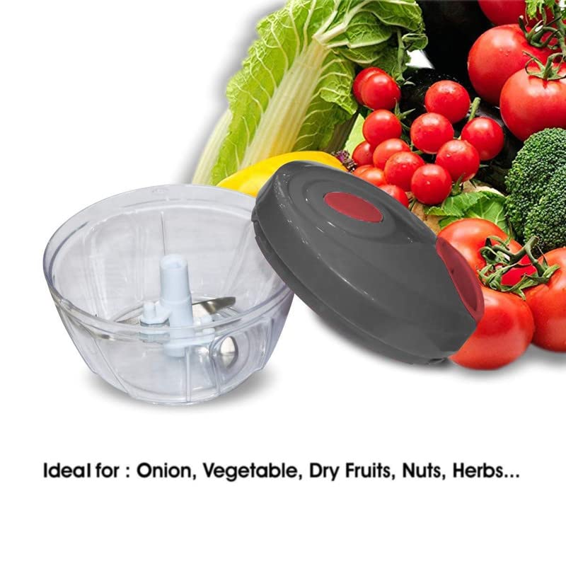 Image of SORATH 3 Blade Maual Chopper Mini Handy and Compact Chopper for Effortlessly Chopping Vegetables and Fruits for Your Kitchen