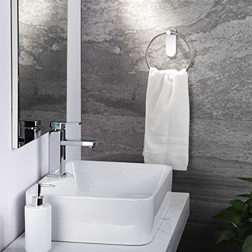 Taozun Towel Ring/Hand Towel Holder - Self Adhesive Round Towel Rack for Bathroom SUS 304 Stainless Steel