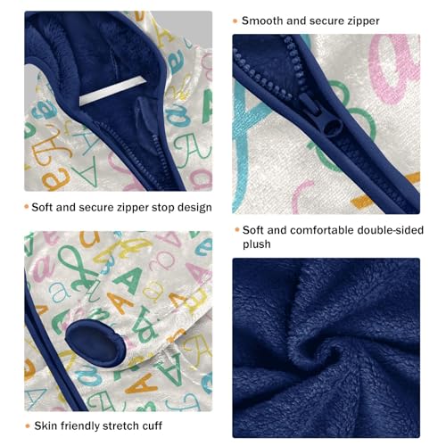 Letter A Girls Fleece Jacket Girls Fall Jacket Girls Zip Up Hoodie Girls Sherpa Jacket 2-10T3