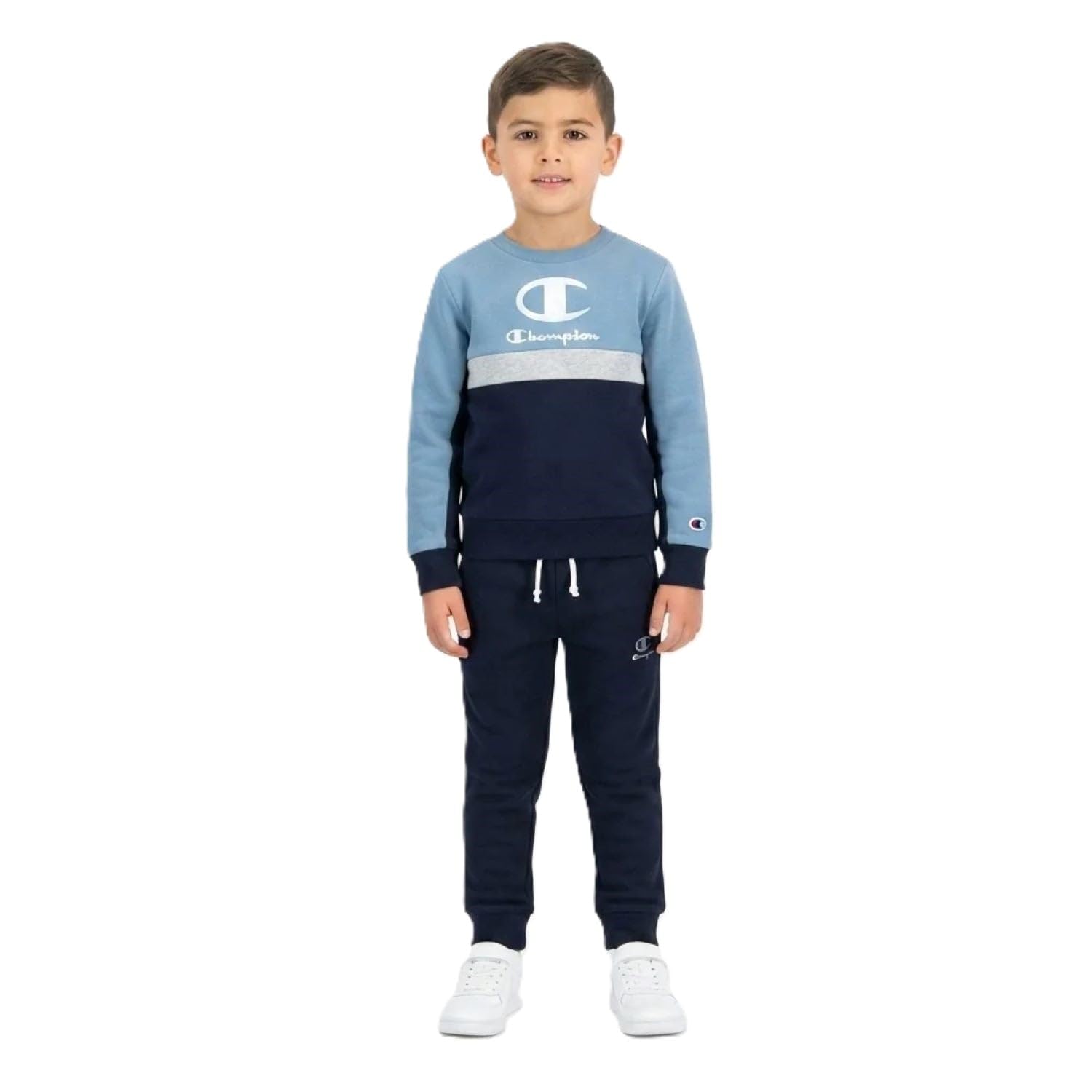 Champion Back To School - Tuta girocollo da ragazzo, colore: blu navy