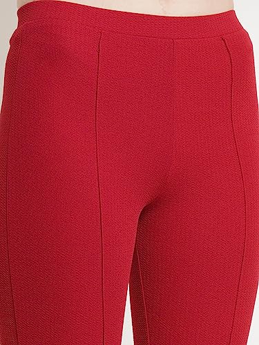 Image of POPWINGS Casual Solid Regular Fit Solid Trouser for Women || Pull On Trouser for Women || Semi-Formal Work Women Trouser for Summer || Stylish Western Trouser