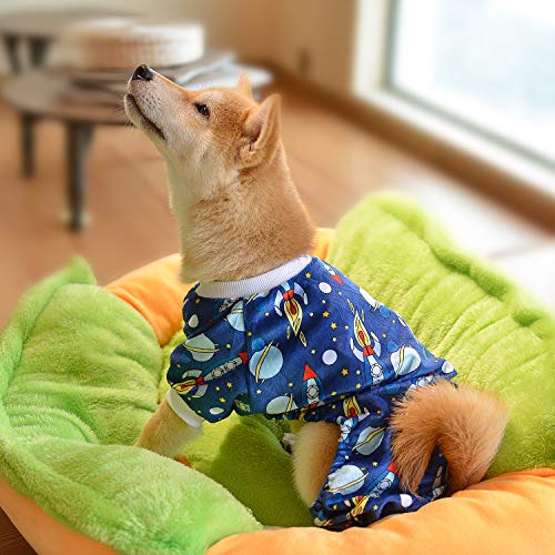 Image of CuteBone Small Dogs Outfit Soft Puppy Onesies Pjs Dog Pajamas Pet Coat Cat Apparel Comfy Doggie Jumpsuit Bodysuit for All Seasons