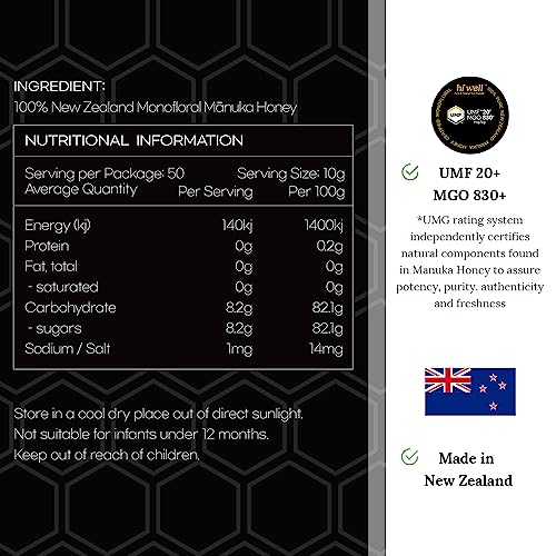 Pack de 3 Miel Premium Manuka Hi Well 250g miniatura 2